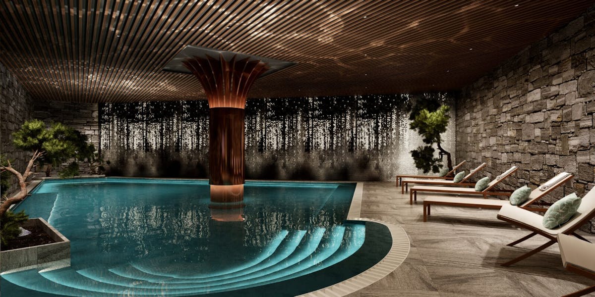 Relaxing pool area at Kakola Spa