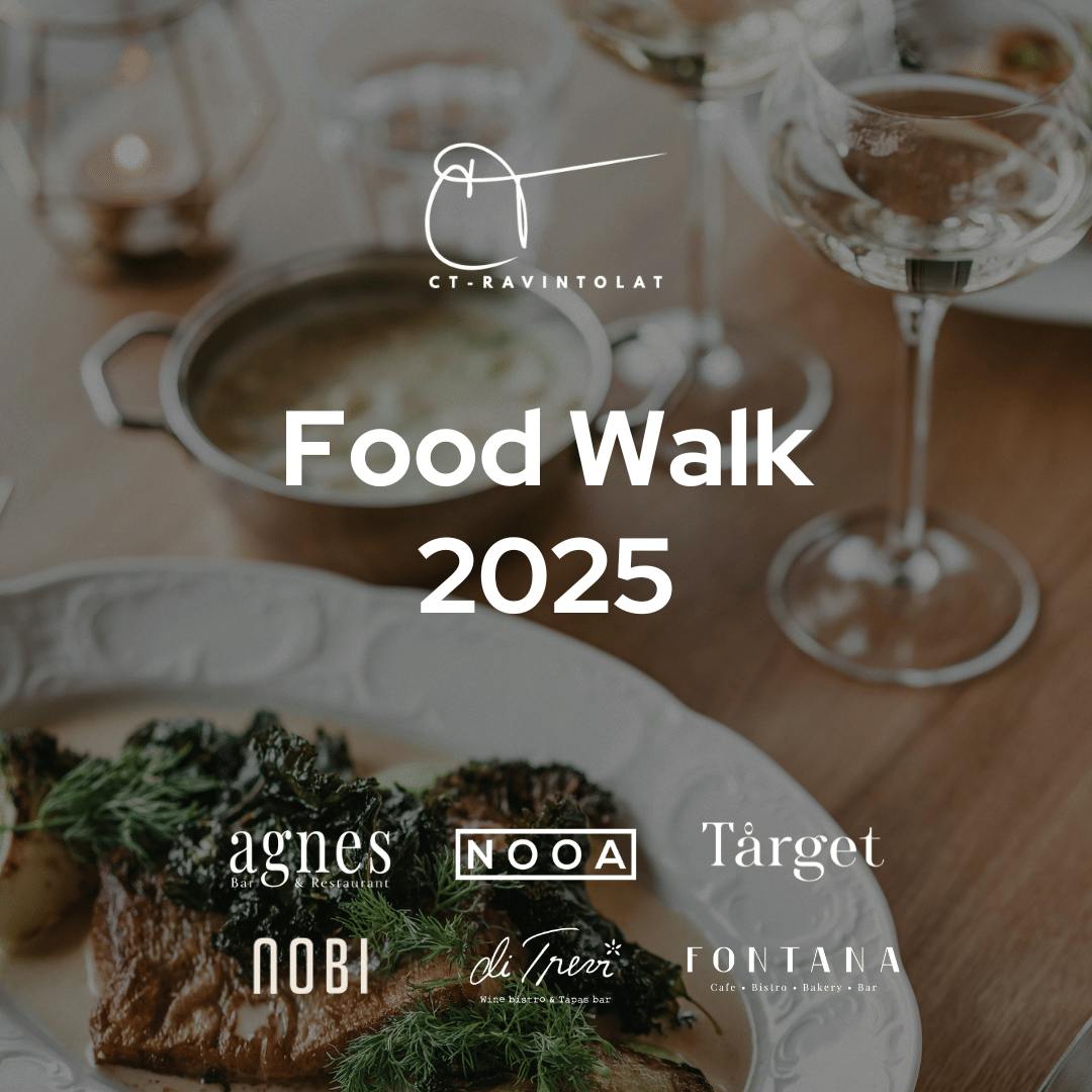 Food Walk 2025 lahjakortti Turun CT-ravintoloihin.