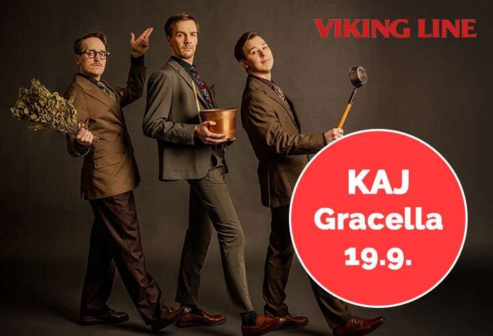 Kaj esiintymässä Viking Gracella 19.9.2025.