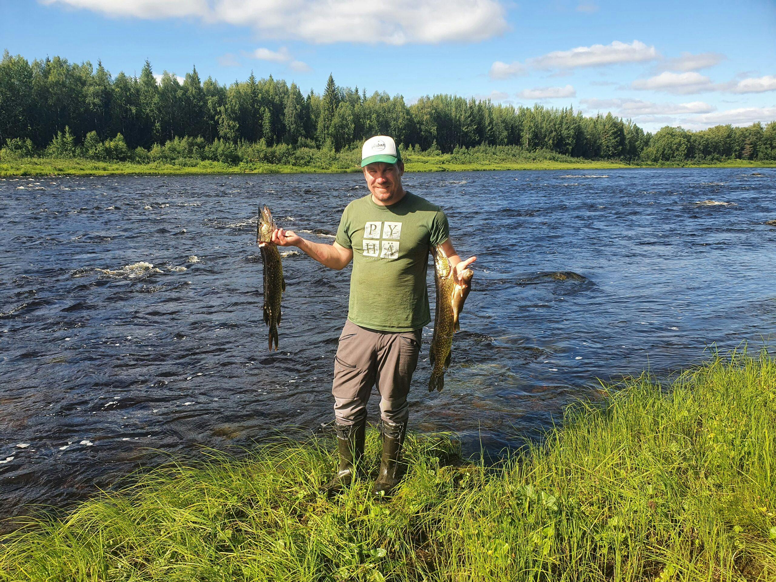Kalastusretkellä Pyhäjärvellä kalasaalis.