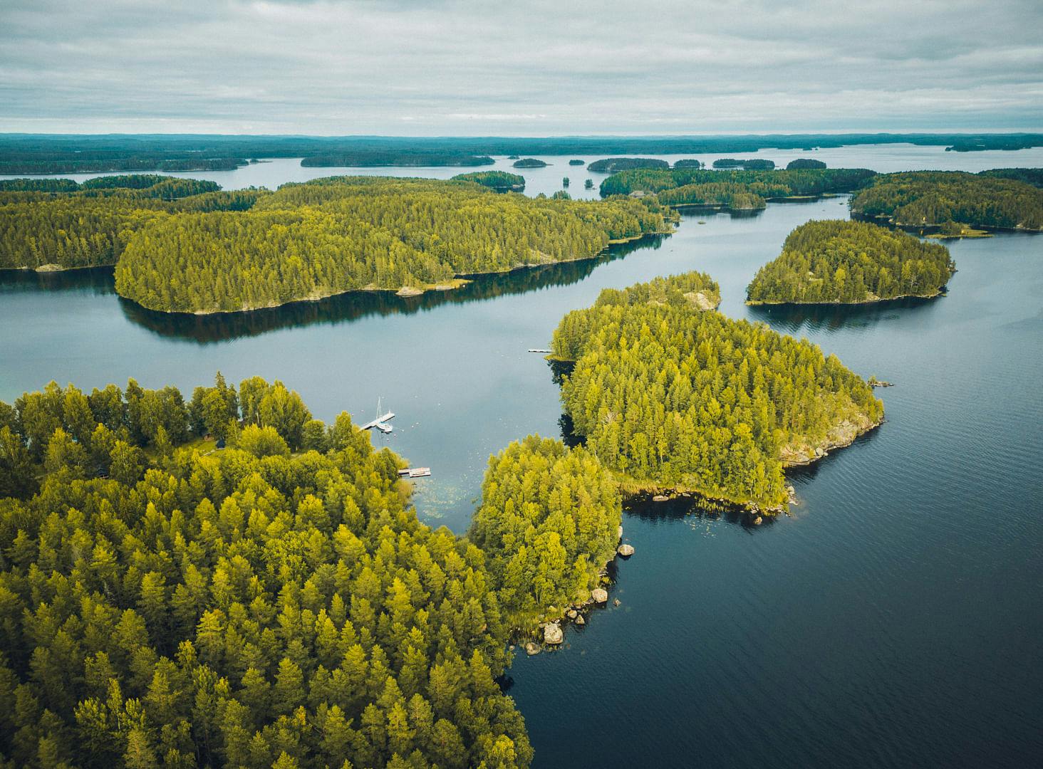 Saimaaholiday Oravin maisemat ilmasta kuvattuna Savonlinnassa.