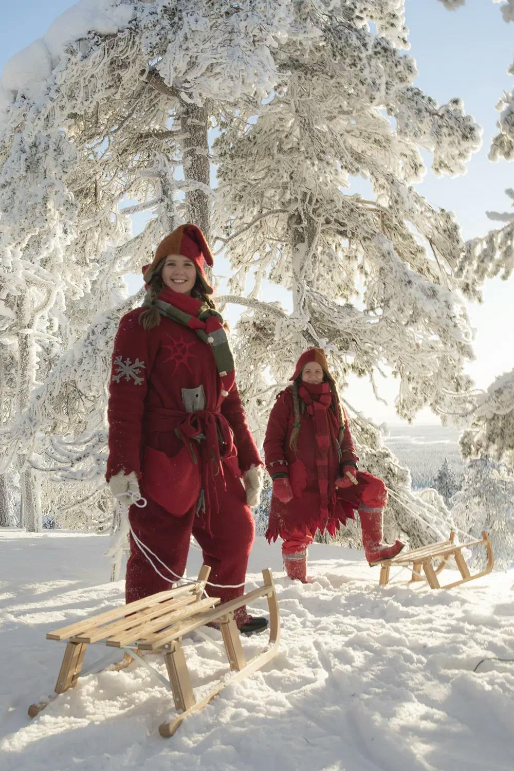 Askartelua, mäenlaskua ja joulun taikaa piilopirtillä.