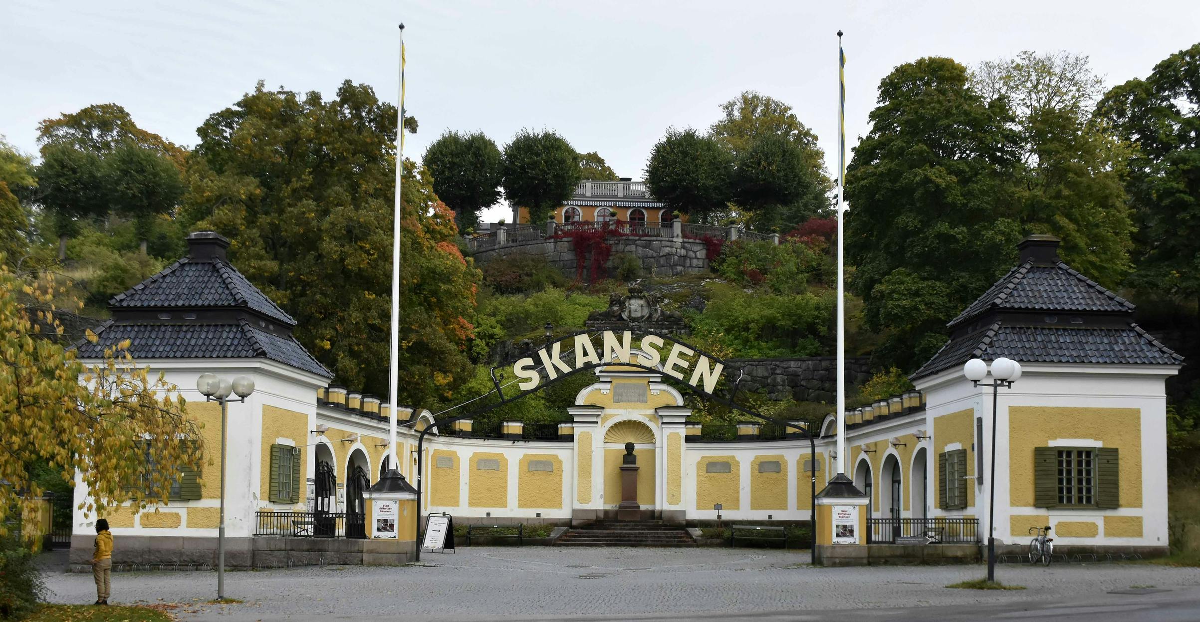Skansen-museon sisäänkäynti Gage Tukholmassa, Ruotsissa Pohjois-Eurooppa