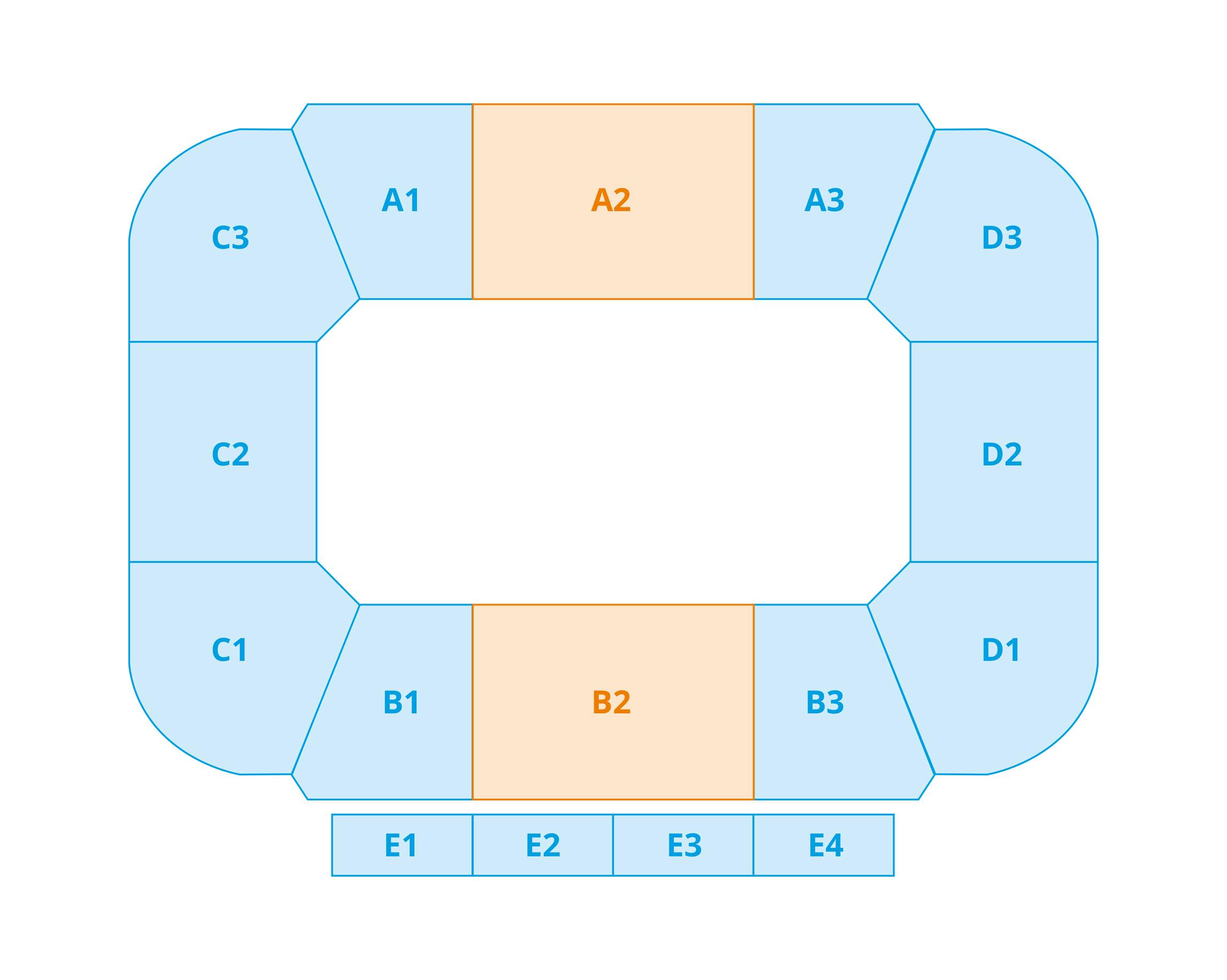 Seat map Hakametsä Arena Tampere