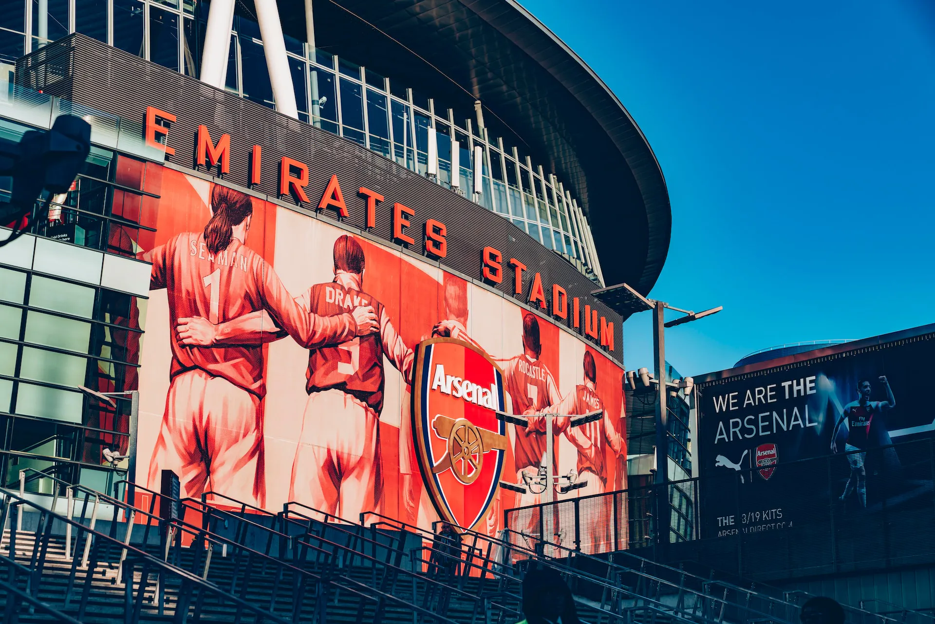 Arsenal FC Emirates Stadium ulkopuolelta