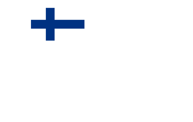 Avainlippu, jossa suomalaista palvelua valkoisella tekstillä