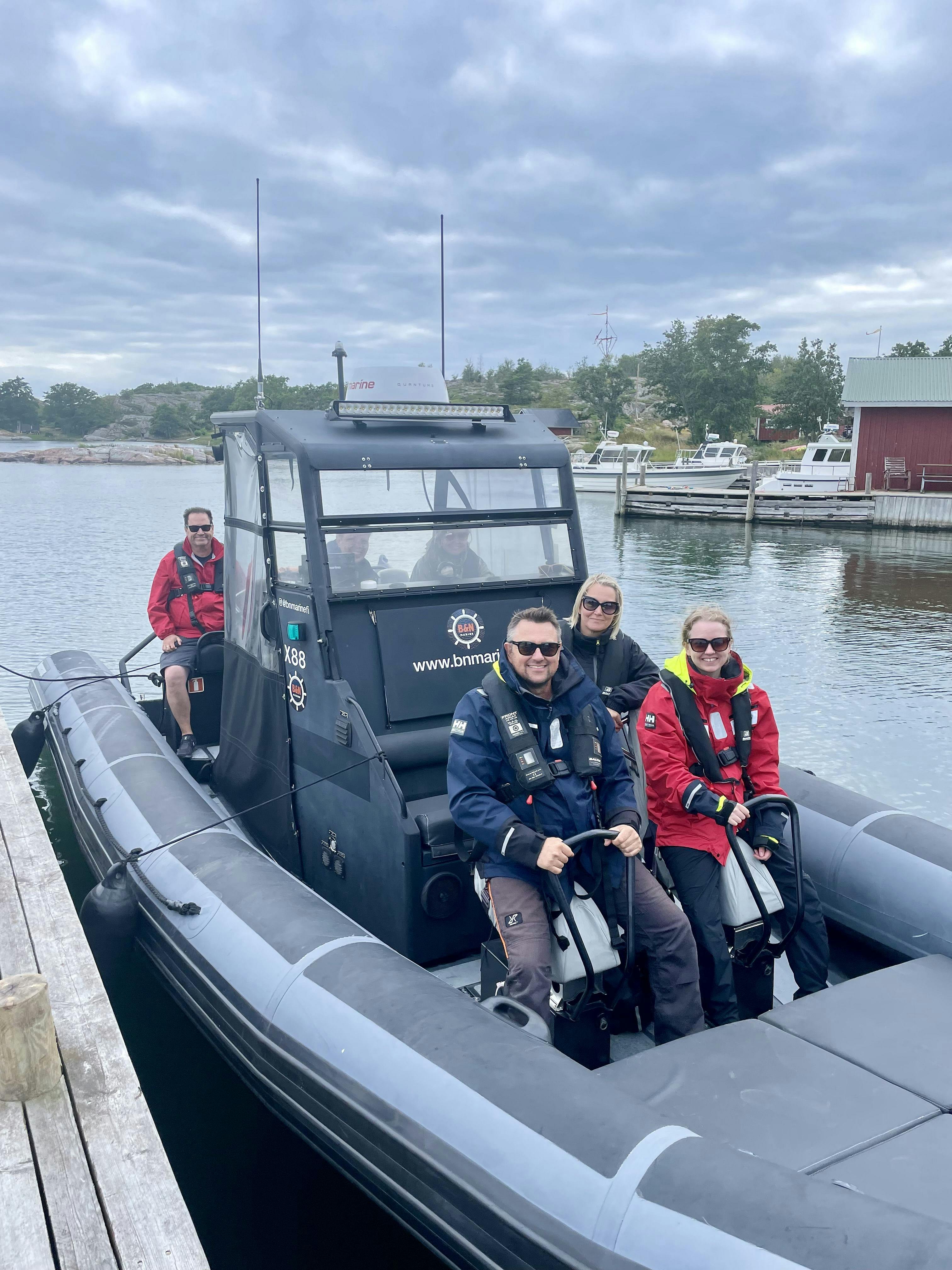 RIB Boat adventure to southern parts of Turku Archipelago.