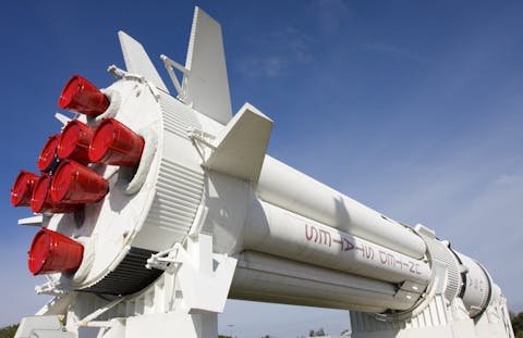 Lähinäkymä raketista