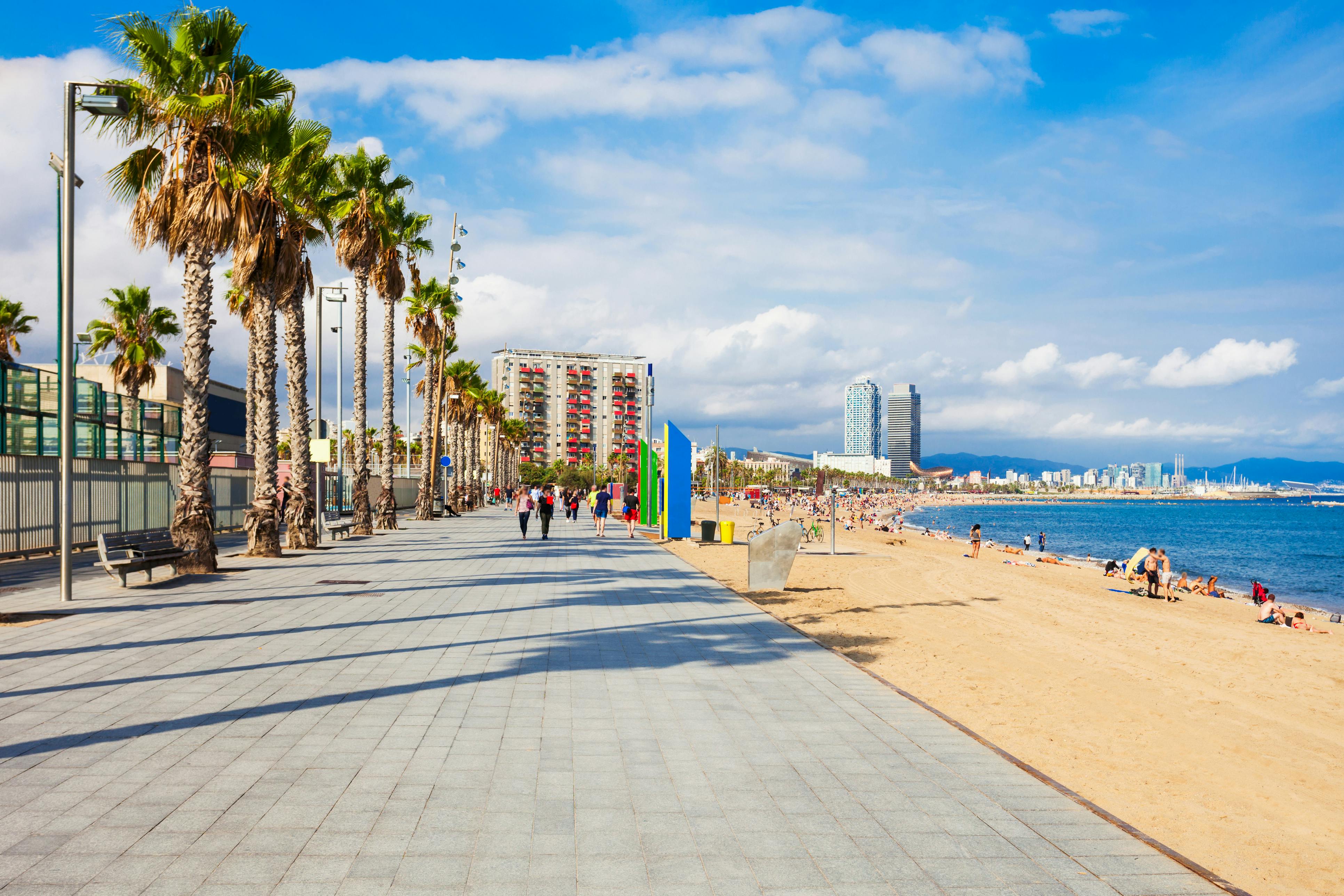 Barcelonan rantaviivan rantamaisema
