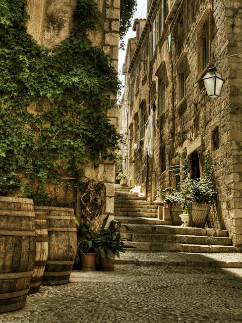 Katunäkymä Dubrovnikin vanhastakaupungista