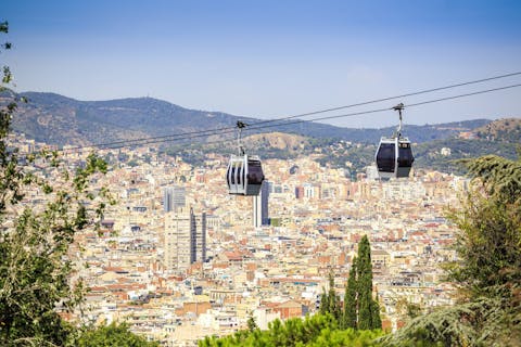 Näkymässä köysirata Barcelona Cable Car