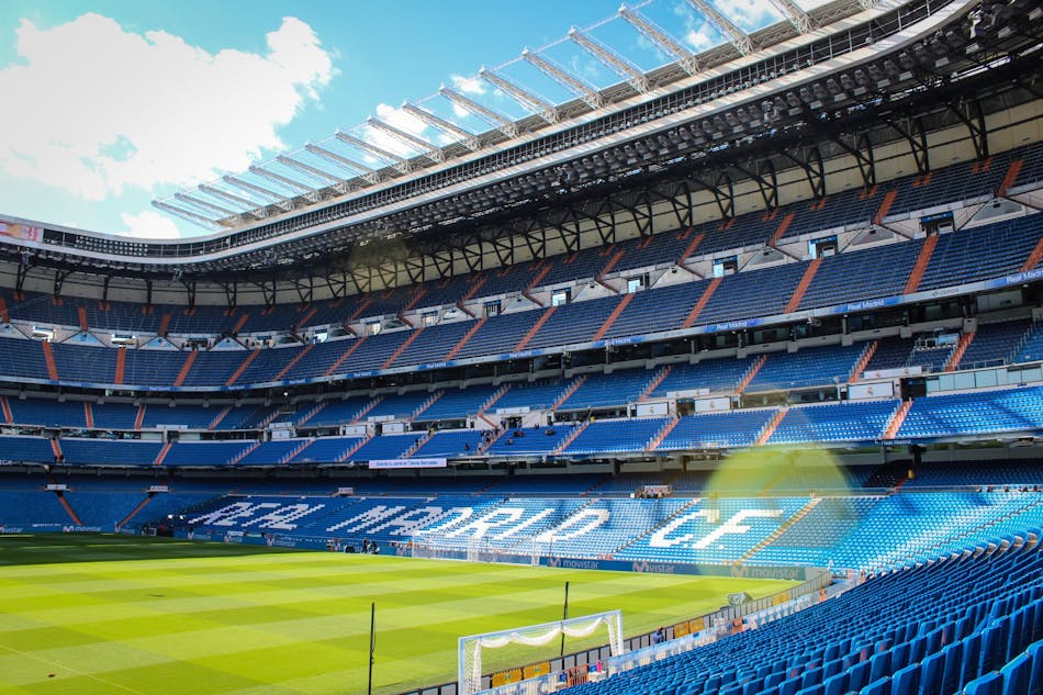 Jalkapallostadion Estadio Santiago Bernebeu. Real Madrid jalkapallojoukkueen kotistadion.